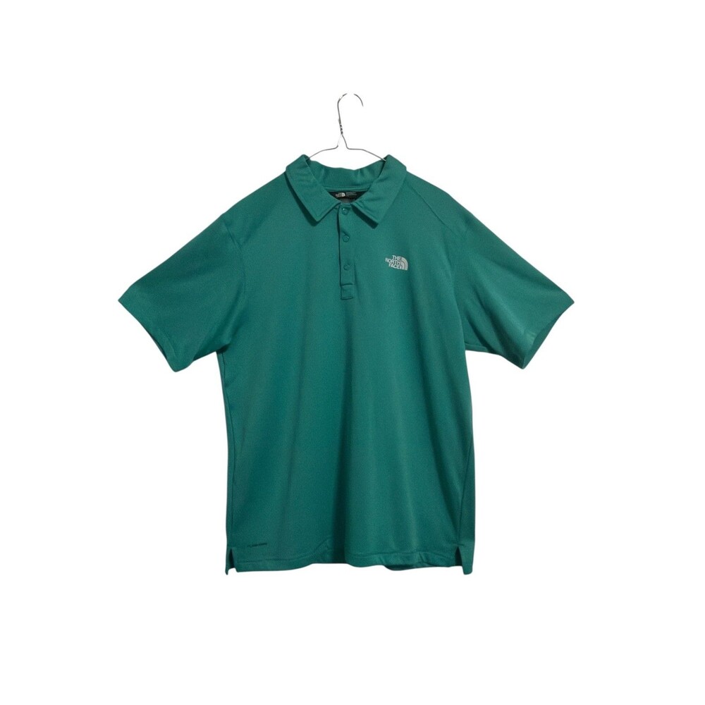 The North‎ Face Mens Flash Dry Polo Shirt Large Performance Stretch Teal Golf